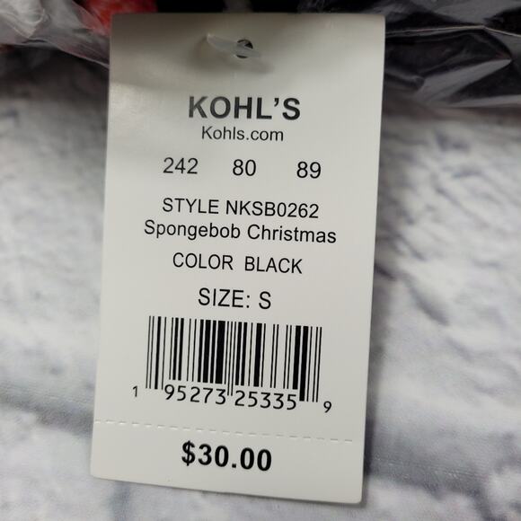 NWT SpongeBob Christmas Catching Snowflake Sweatshirt Juniors size Small - Picture 5 of 6